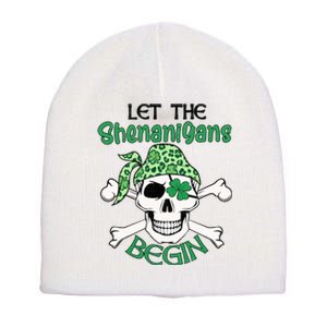 Let The Shenanigans Begin ST Patricks Day Short Acrylic Beanie