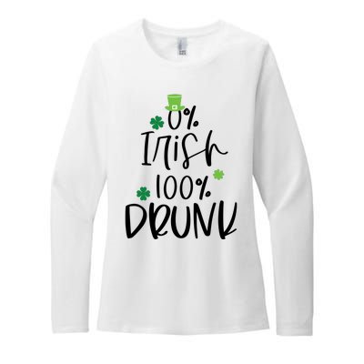 0% Irish 100% Drunk St Patricks Day Womens CVC Long Sleeve Shirt