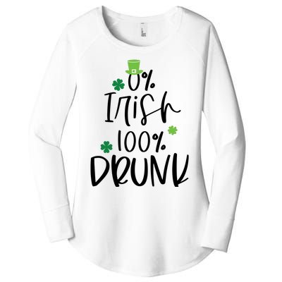 0% Irish 100% Drunk St Patricks Day Women's Perfect Tri Tunic Long Sleeve Shirt