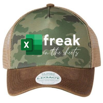 Funny Spreadsheet Freak In The Sheets Accountant Legacy Tie Dye Trucker Hat