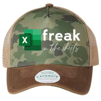 Funny Spreadsheet Freak In The Sheets Accountant Legacy Tie Dye Trucker Hat