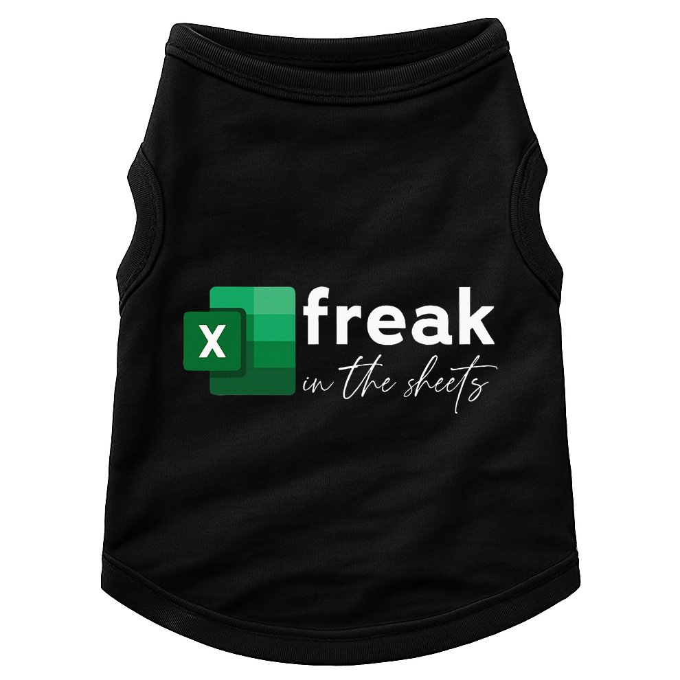 Funny Spreadsheet Freak In The Sheets Accountant Doggie Tank