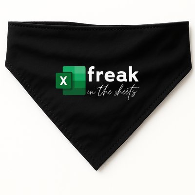 Funny Spreadsheet Freak In The Sheets Accountant USA-Made Doggie Bandana