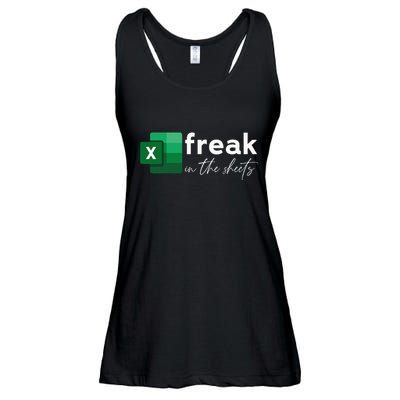 Funny Spreadsheet Freak In The Sheets Accountant Ladies Essential Flowy Tank