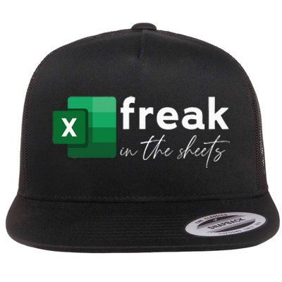 Funny Spreadsheet Freak In The Sheets Accountant Flat Bill Trucker Hat