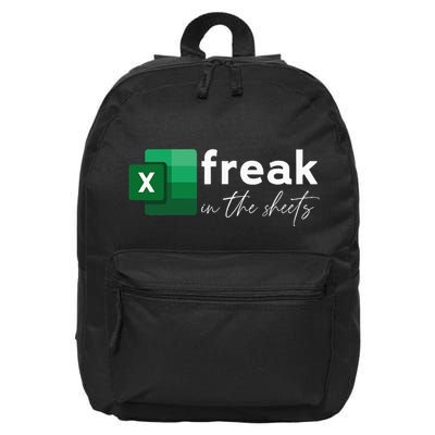 Funny Spreadsheet Freak In The Sheets Accountant 16 in Basic Backpack