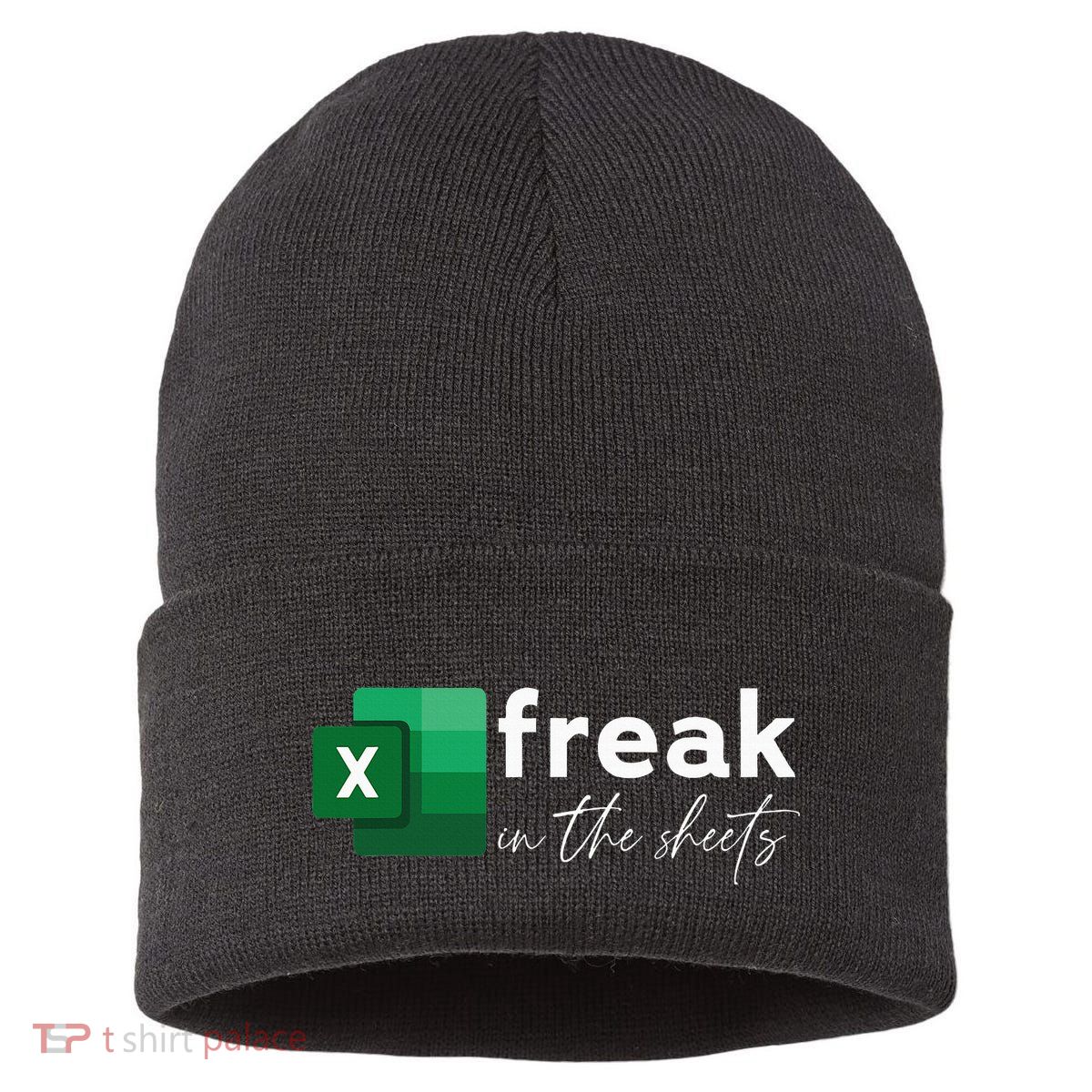 Funny Spreadsheet Freak In The Sheets Accountant Sustainable Knit Beanie