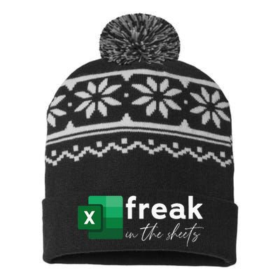 Funny Spreadsheet Freak In The Sheets Accountant USA-Made Snowflake Beanie