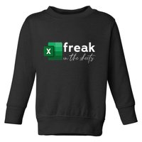 Funny Spreadsheet Freak In The Sheets Accountant Toddler Sweatshirt