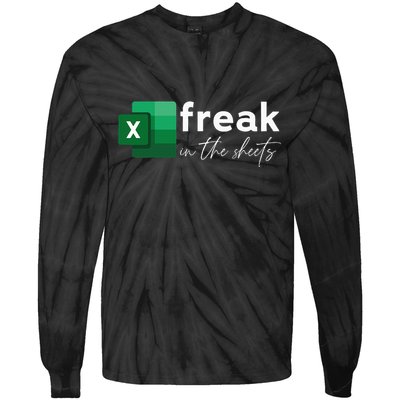 Funny Spreadsheet Freak In The Sheets Accountant Tie-Dye Long Sleeve Shirt