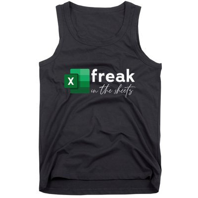 Funny Spreadsheet Freak In The Sheets Accountant Tank Top