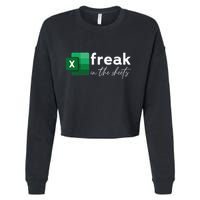 Funny Spreadsheet Freak In The Sheets Accountant Cropped Pullover Crew