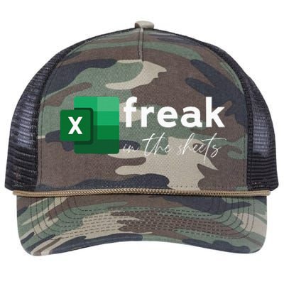 Funny Spreadsheet Freak In The Sheets Accountant Retro Rope Trucker Hat Cap