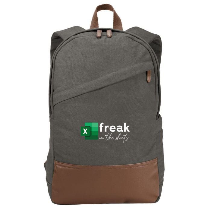 Funny Spreadsheet Freak In The Sheets Accountant Cotton Canvas Backpack