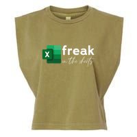 Funny Spreadsheet Freak In The Sheets Accountant Garment-Dyed Women's Muscle Tee