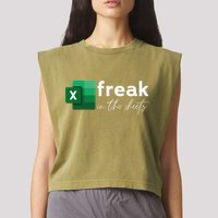 Funny Spreadsheet Freak In The Sheets Accountant Garment-Dyed Women's Muscle Tee