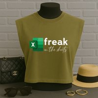 Funny Spreadsheet Freak In The Sheets Accountant Garment-Dyed Women's Muscle Tee