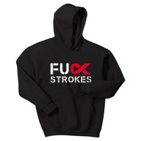 Fuck Strokes Fu Survivor Stroke Awareness Month Red Ribbon Kids Hoodie