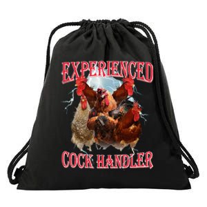 Funny Sayings For Adult Experienced Cock Handler Drawstring Bag