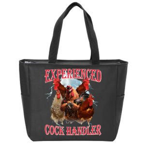 Funny Sayings For Adult Experienced Cock Handler Zip Tote Bag