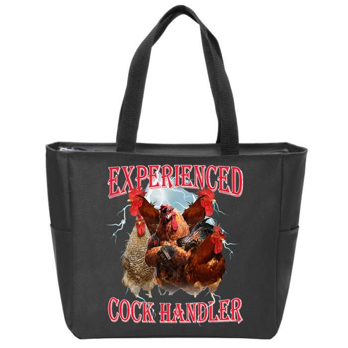 Funny Sayings For Adult Experienced Cock Handler Zip Tote Bag