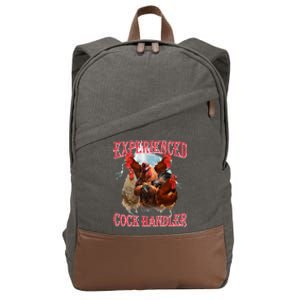 Funny Sayings For Adult Experienced Cock Handler Cotton Canvas Backpack