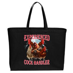 Funny Sayings For Adult Experienced Cock Handler Cotton Canvas Jumbo Tote