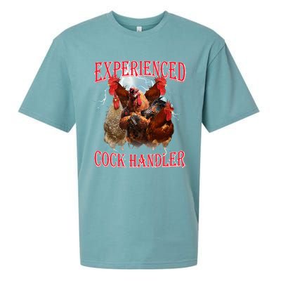 Funny Sayings For Adult Experienced Cock Handler Sueded Cloud Jersey T-Shirt