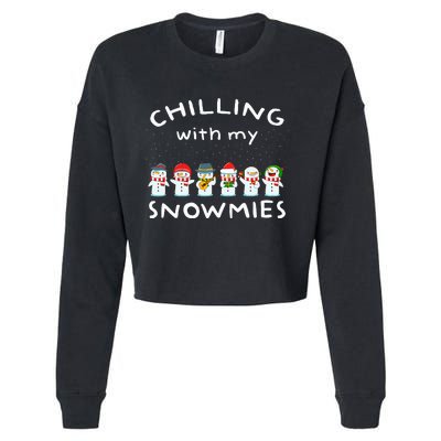 Funny Snowmies Family Christmas Matching Pajamas Snow Man Cropped Pullover Crew