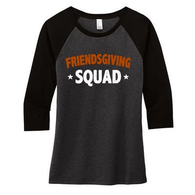 Friendsgiving Squad Women's Tri-Blend 3/4-Sleeve Raglan Shirt