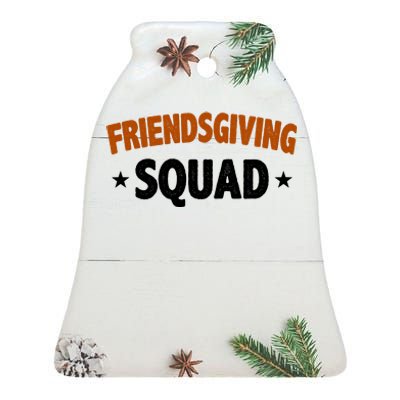 Friendsgiving Squad Ceramic Bell Ornament