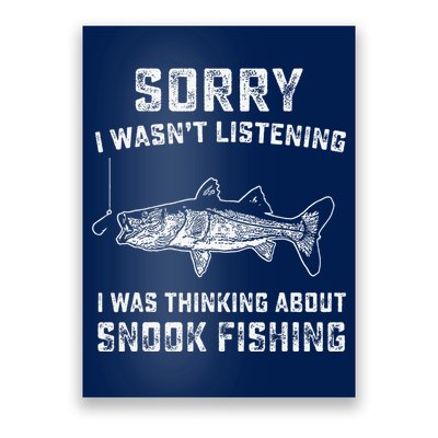 Funny Snook Fishing Gag Gift Snook Fish Humor Fisherman Poster