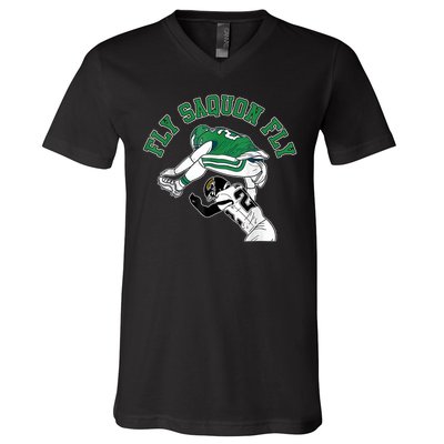 Fly Saquon Fly Barkley The Reverse Hurdle V-Neck T-Shirt