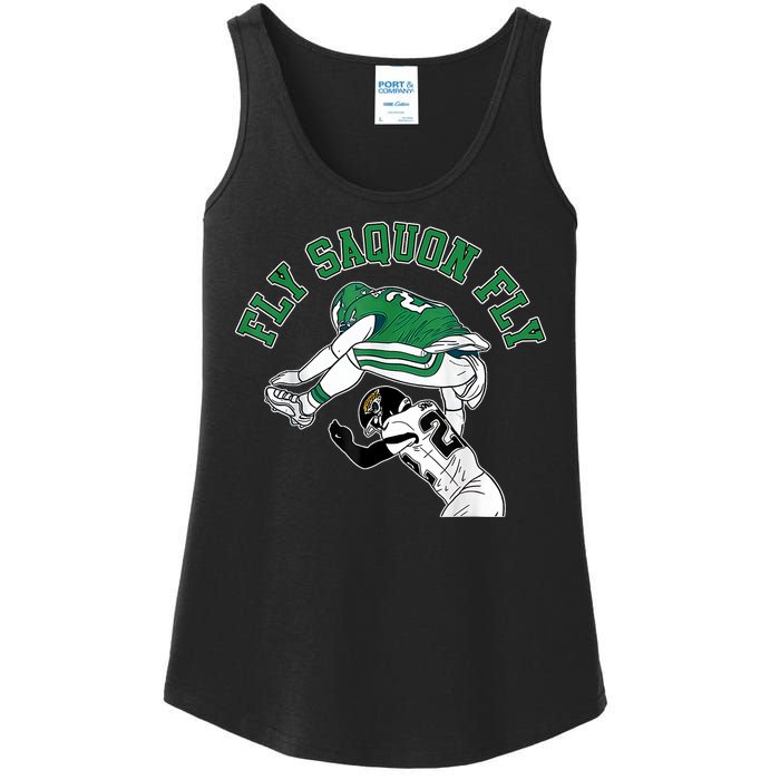 Fly Saquon Fly Barkley The Reverse Hurdle Ladies Essential Tank