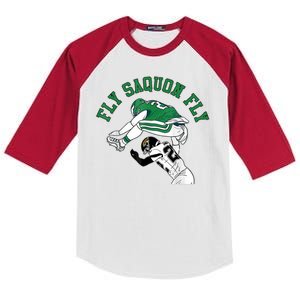 Fly Saquon Fly Barkley The Reverse Hurdle Kids Colorblock Raglan Jersey