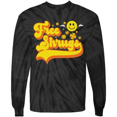 Free Shrugs Funny Classic Parody Tie-Dye Long Sleeve Shirt