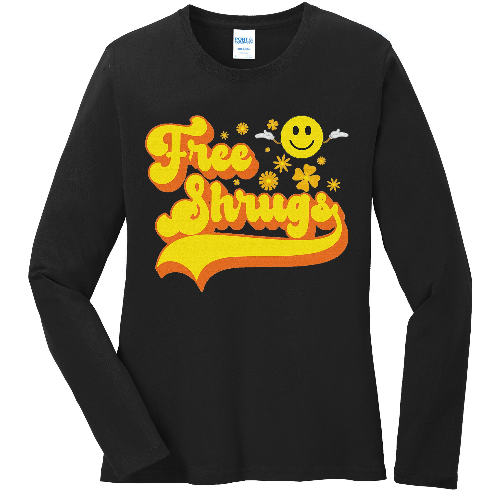 Free Shrugs Funny Classic Parody Ladies Long Sleeve Shirt