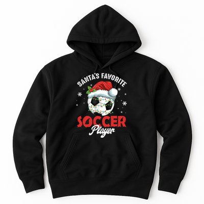 Funny Santa's Favorite Soccer Player Christmas Pajama TShirt Hoodie