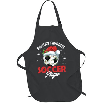 Funny Santa's Favorite Soccer Player Christmas Pajama TShirt Apron