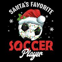 Funny Santa's Favorite Soccer Player Christmas Pajama TShirt Backpack