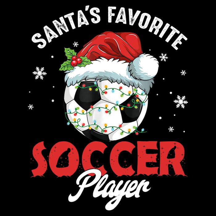 Funny Santa's Favorite Soccer Player Christmas Pajama TShirt Backpack