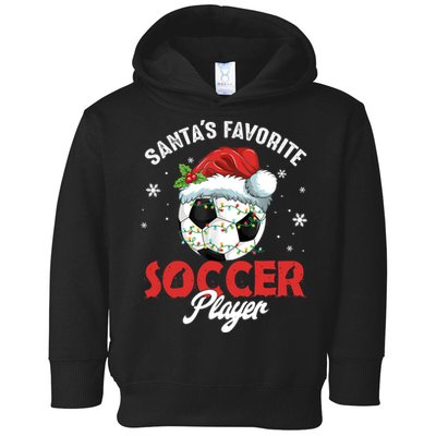 Funny Santa's Favorite Soccer Player Christmas Pajama TShirt Toddler Hoodie