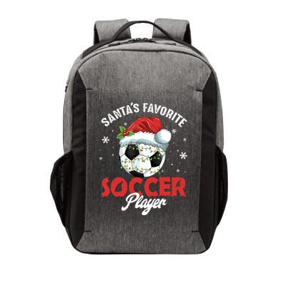 Funny Santa's Favorite Soccer Player Christmas Pajama TShirt Vector Backpack