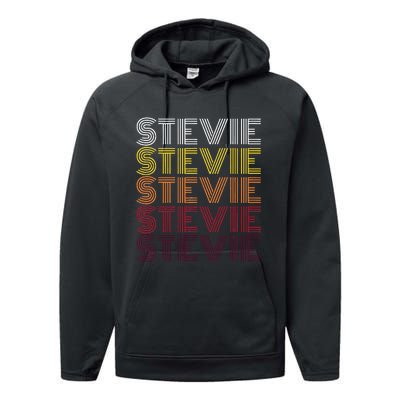 Funny Stevie First Name Vintage Stevie Performance Fleece Hoodie