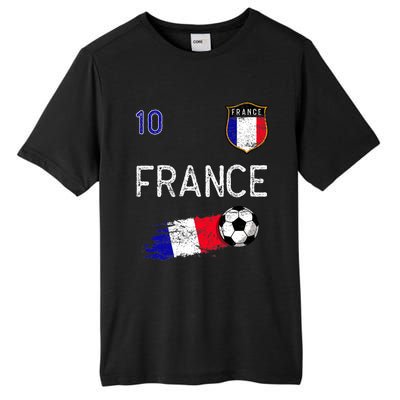 France Soccer Fans Jersey French Flag Football Lovers Premium Tall Fusion ChromaSoft Performance T-Shirt