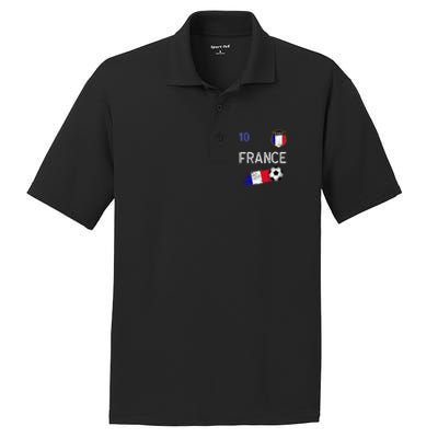 France Soccer Fans Jersey French Flag Football Lovers Premium PosiCharge RacerMesh Polo