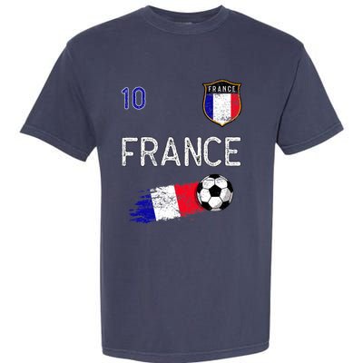 France Soccer Fans Jersey French Flag Football Lovers Premium Garment-Dyed Heavyweight T-Shirt