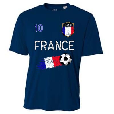 France Soccer Fans Jersey French Flag Football Lovers Premium Cooling Performance Crew T-Shirt