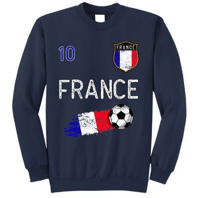 France Soccer Fans Jersey French Flag Football Lovers Premium Sweatshirt