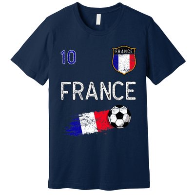 France Soccer Fans Jersey French Flag Football Lovers Premium Premium T-Shirt